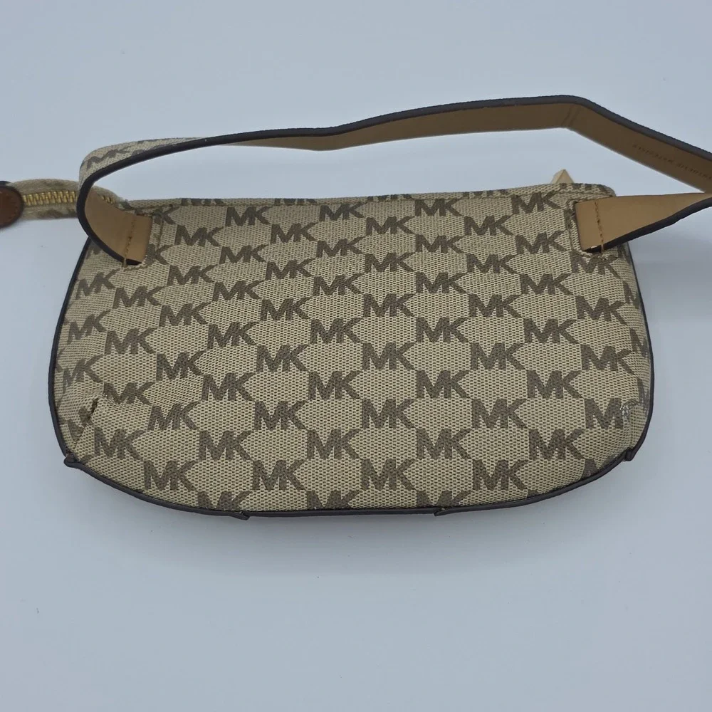 Michael Kors Crossbody Bag Womens L/XL Brown Monogram MK Logo Synthetic‎ Purse